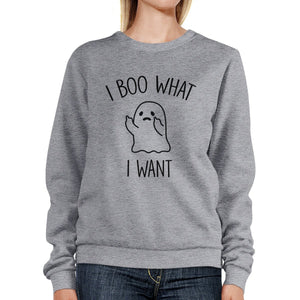 I Boo What I Want Ghost Grey Sweatshirt